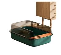 Semi-Enclosed Large Litter Box SplashproofCat Toilet Cat Supplies Bedpan Enclosed Sandbox for The Cat's Domestic(Style A)
