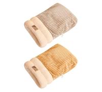 Semi-Enclosed Pet Cuddle Bed with Warming Burrow | Three-Layer Sleeping Cave for Cats & Small Dogs, Camping Hideaway Dog Bed