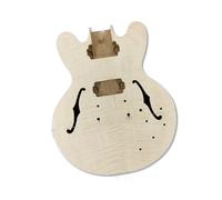 Semi Finished Electric Guitar Accessories: Mahogany Tiger Striped Veneer & Bound Edges Pre Built Guitar Body