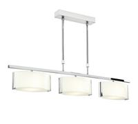 Semi Flush Ceiling Light Chrome Height Adjustable 3 Bulb Hanging Pendant Lamp