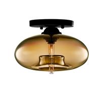 Semi Flush Mount Ceiling Light Fixture, Hallway Light Fixtures Modern Close to Ceiling Light Oval Glass Ceiling Light Fixture, Entrance Ceiling Lamp Farmhouse Light for Porch Aisle/Caffee