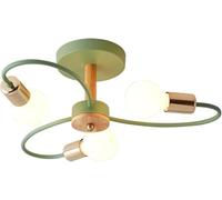 Semi Flush Mount Ceiling Light Fixture - Matte Black Industrial Design for Living Room, Kitchen, Bedroom, Bathroom