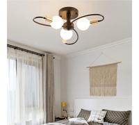 Semi Flush Mount Ceiling Light Fixture - Matte Black Industrial Design for Living Room, Kitchen, Bedroom, Bathroom