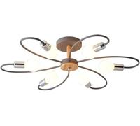 Semi Flush Mount Ceiling Light Fixture - Matte Black Industrial Design for Living Room, Kitchen, Bedroom, Bathroom