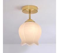 Semi Flush Mount Ceiling Lights Glass Close Ceiling Lamp Compatible with Dining Room Living Room,Minimalist Style