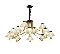Semi Flush Mount Sputnik Chandelier Modern Brushed Brass Ceiling Light Fixture Mid Century Pendant Lighting for Bedroom,Living Room,Dining Room,Kitchen,Hallway,Home(12-lights)