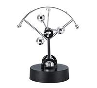 Semi Globe Revolving Gadget, Perpetual Motion Desk Toy, Educational Physics Science Art Toy with Stylish Metal Frame for Home Office Decor, Powered by 4 AA Batteries
