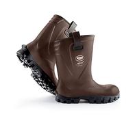 Semi-high Safety Boots for Men and Women with Steel Toecap and Steel Sole, Non-Slip, for Agriculture and Industry, up to - 30 Degrees, Resistant to Oil and Chemicals, Brown, UK 6.5 Mens Size