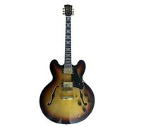 Semi-Hollow Body Electric Guitar, Sunburst with F-Holes & Dual Humbuckers, Full Size 6-String for Jazz Blues Rock (Guitarra Eléctrica)