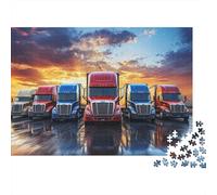 Semi-lorries Jigsaw Puzzle 1000 Piece Recyclable American Truck Jigsaw Puzzles Puzzle Game Props Fun And Challenging Family Game Great Gift Idea 70x50cm/1000pcs