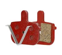 Semi-Metal Disc Brake Pads, 29.5x29mm for Kugoo G-Booster Electric Scooter, High Temp Resistant, Red, Pair