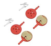 Semi-Metallic Brake Pads for SRAM BB5 Disc Brakes, Resin Compound for Quiet Stopping Power, Low Dust & Fast Break-in, All-Weather Performance for Mountain Bikes, Red