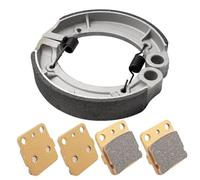 Semi-Metallic Pro Front Brake Pads & Rear Brake Shoes for Yamaha Grizzly 350 Bruin 250 350 Big Bear 250 Big Bear 400 Wolverine 350 Kodiak 400