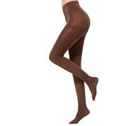 Semi Opaque Girls Leggings Solid Color Footed Pantyhose Tights Tights Dance (Coffee, One Size)