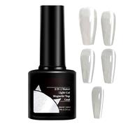 Semi Permanent Nail Polish | Gel Nail Polish 7.3 ml Water Effect | 2 in 1 with Glitter for Home Manicure Wedding Bride Special Occasions