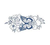 Semi-permanent tattoos,2 sheets Waterproof Butterfly Temporary Tattoo for Men Women Adults,3D Realistic Tattoos Half Sleeve Temporary Tattoos