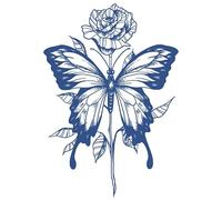Semi-permanent tattoos,2 sheets Waterproof Butterfly Temporary Tattoo for Men Women Adults,3D Realistic Tattoos Half Sleeve Temporary Tattoos