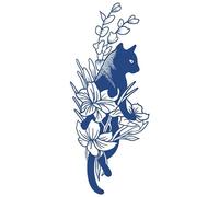 Semi-permanent tattoos,2 sheets Waterproof Cat Temporary Tattoo for Men Women Adults,3D Realistic Tattoos Half Sleeve Temporary Tattoos
