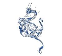 Semi-permanent tattoos,2 sheets Waterproof Dragon Temporary Tattoo for Men Women Adults,3D Realistic Tattoos Half Sleeve Temporary Tattoos
