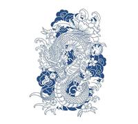 Semi-permanent tattoos,2 sheets Waterproof Dragon Temporary Tattoo for Men Women Adults,3D Realistic Tattoos Half Sleeve Temporary Tattoos