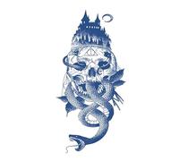 Semi-permanent tattoos,2 sheets Waterproof Skeleton Temporary Tattoo for Men Women Adults,3D Realistic Tattoos Half Sleeve Temporary Tattoos