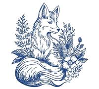 Semi-permanent tattoos,2 sheets Waterproof Sky Fox Temporary Tattoo for Men Women Adults,3D Realistic Tattoos Half Sleeve Temporary Tattoos