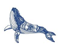Semi-permanent tattoos,2 sheets Waterproof Whale Temporary Tattoo for Men Women Adults,3D Realistic Tattoos Half Sleeve Temporary Tattoos