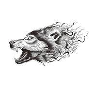 Semi-permanent tattoos,2 sheets Waterproof Wolf Temporary Tattoo for Men Women Adults,3D Realistic Tattoos Half Sleeve Temporary Tattoos