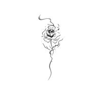 Semi-permanent, Washable, Non-reflective, Long-lasting 2-w ake Tattoos Featuring A Cloud-like Rose Design On The Arm