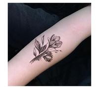 Semi-permanent, Washable, Non-reflective, Small Floral Herbal Temporary Tattoos For The Arm And Collarbone. Long-lasting 2 Weeks. Fake Tattoos