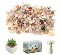 Semi Precious Stones Mix Precious Stones Dig Out 500g Sakura Agate Tumbled Stones Semi Precious Stones Set, 10-15 mm Gemstones Set for Decorative Gemstones Lucky Stone Gemstone Game