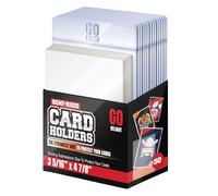 Semi Rigid Card Holders for PSA, SGC, BGS, CSG Grading - 100 Bundle - Baseball Card Sleeves - 50 Card Holders for Trading Cards + 50 Soft Sleeves - 3-5/16” x 4-7/8” with 1/2” Lip