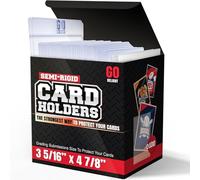 Semi Rigid Card Holders for PSA, SGC, BGS, CSG Grading - 200 Bundle - Baseball Card Sleeves - 100 Card Holders for Trading Cards + 100 Soft Sleeves - 3-5/16” x 4-7/8” with 1/2” Lip