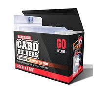 Semi Rigid Card Holders for PSA, SGC, BGS, CSG Grading - 400 Bundle - Baseball Card Sleeves - 200 Card Holders for Trading Cards + 200 Soft Sleeves - 3-5/16” x 4-7/8” with 1/2” Lip