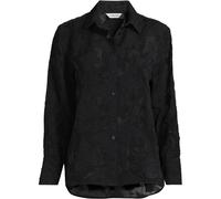Semi Sheer Floral Blouse lands end Black 8