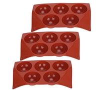 Semi Sphere Silicone Baking Pan 3Pcs | Non - Stick Flexible Baking Pans for Chocolate/Cake/Mousse | DIY Dessert Jelly Dome Making Kit | Reusable & Simple Maintenance (5-Company Semicircle 84040)