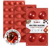 Semi Sphere Silicone Mold, Silicone Chocolate Molds,3 Packs Baking Molds for Making Chocolate, Cake, Jelly, Dome Mousse (6 Cups, 15 Cups and 24 Cups)