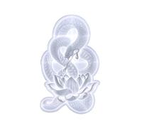 Semi Three-Dimensional Lotuses Snake Silicone Mold for Wall Decoration Handmade Room Tabletop Epoxy Resin Wall Decor Jewelry Making Tool Home Decoration Craft Making Supplies