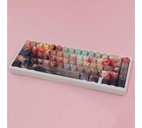 Semi-Transparent Jade Keycaps, Double Shot PBT&PC Keyboard Jelly Key caps 163 Keys Cherry Profile Keycap Set for 60%/65%/75%/TKL/96%/100% US&UK Layout Magnetic Mechanical Keyboard, Circus