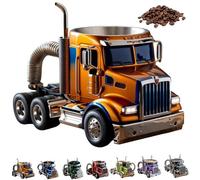 Semi Truck Coffee Mug, Truck Coffee Mug with Handle, Car Creative Mug, Resin Artifacts, with a Stainless Steel Inner, Gifts for Truck Drivers for Birthday Fathers Day