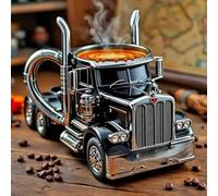 Semi-Truck Coffee Mugs, Handcrafted Truck Coffee Mug, Creative Truck Coffee Cup, Semi Truck Shaped Mugs with Handle, Truck Driver Gift for Men
