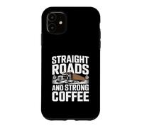 Semi Truck Trucker Men Coffee Caffeine Route Case for iPhone 11