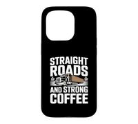 Semi Truck Trucker Men Coffee Caffeine Route Case for iPhone 15 Pro