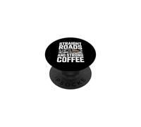Semi Truck Trucker Men Coffee Caffeine Route PopSockets Adhesive PopGrip