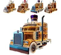 Semi Truck Whiskey Bottle, Car-Shaped Whiskey Decanter Bottles, Glass Liquor Bottle in Semi Trucks Shape with Cap, Car Shaped Cool Decanters, Funny Home Bar Decor, Trucks Driver Gifts for Dad (#2)