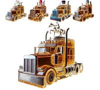 Semi Truck Whiskey Bottle, Car-Shaped Whiskey Decanter Bottles, Glass Liquor Bottle in Semi Trucks Shape with Cap, Car Shaped Cool Decanters, Funny Home Bar Decor, Trucks Driver Gifts for Dad (#4)