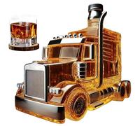 Semi Truck Whiskey Bottle, Car-Shaped Whiskey Decanter Bottles, Glass Liquor Bottle with Cap, Cool Truck Driver Gift, Funny Home Bar Decor, Unique Birthday for Men, Dad A