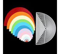 Semicircle Nesting Metal Cutting Dies Set - Rainbow Arch Cutting Dies for Card Making, Scrapbooking & Papercrafts (12 Piece) I0