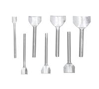 Semicircle Punch Set, Leather Punch Tool with Ergonomic Handle, 7 Pcs Steel Semi Circular Punch for Wallet Card Holder Belt Edge Cutting and Flower Shaping