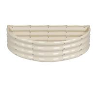 Semicircular Galvanised Steel Raised Garden Bed - 120cm x 60cm Harbour Housewares Ivory One Size